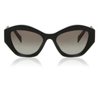 Prada Woman Prada PR 07YS 1AB0A7 Sunglasses Acetate Black Grey Geometric Normal Shaded