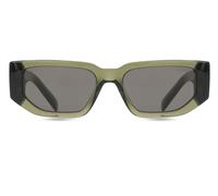 Prada PR 09ZS 25A40L Man Sunglasses Acetate Green Grey Squared Normal