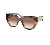 Prada PR 14WS 01R0A6 Woman Sunglasses Acetate Turtle Brown Cat Eye Normal Shaded