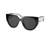 Prada PR 14WS 09Q5S0 Woman Sunglasses Acetate Black Grey Cat Eye Normal