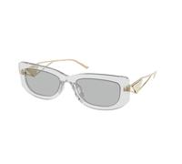 Prada PR 14YS 12R50K Woman Sunglasses Acetate Grey Grey Squared Normal