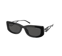Prada PR 14YS 1AB5S0 Woman Sunglasses Acetate Black Grey Squared Normal