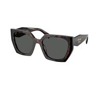 Prada PR 15WS 24B40L Woman Sunglasses Acetate Havana Grey Squared Normal