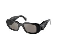 Prada PR 17WS 1AB07Z Woman Sunglasses Acetate Black Grey Squared Normal Multilayer