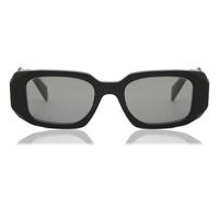 Prada PR 17WS 1AB07Z Woman Sunglasses Acetate Black Grey Squared Normal Multilayer