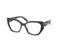 Prada PR 18WV 19D1O1 Woman Optical frames Acetate Black Transparent Geometric Normal