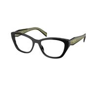Prada PR 19WV 03K1O1 Woman Optical frames Acetate Black Transparent Cat Eye Normal