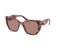 Prada PR 19ZS 18N10D Woman Sunglasses Acetate Brown Brown Pillow Normal
