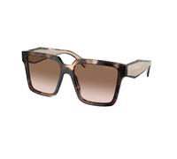 Prada PR 24ZS 07R0A6 Woman Sunglasses Acetate Turtle Brown Squared Normal Shaded