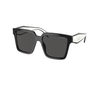 Prada Woman Prada PR 24ZS 1AB5S0 Sunglasses Acetate Black Grey Squared Normal