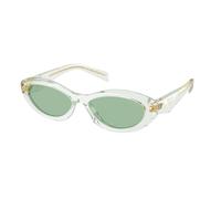 Prada PR 26ZS 14R20E Woman Sunglasses Acetate Transparent Green Geometric Normal
