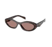 Prada PR 26ZS 17N60B Woman Sunglasses Acetate Turtle Brown Geometric Normal