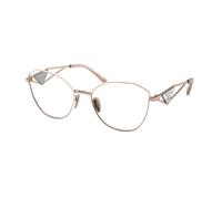 Prada PR 52ZV SVF1O1 Woman Optical frames Steel Pink Transparent Geometric Normal