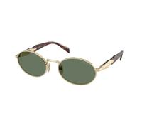 Prada PR 65ZS ZVN70L Woman Sunglasses Metal Gold Green Round Normal