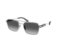 Prada PR 67ZS 1BC5W1 Unisex Sunglasses Metal Silver Grey Pillow Polarized Shaded