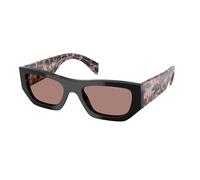 Prada PR A01S 13P60B Woman Sunglasses Acetate Black Brown Pillow Normal