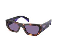 Prada PR A01S 14O50B Unisex Sunglasses Acetate Turtle Violet Pillow Normal Mirror