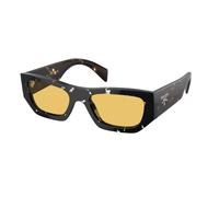Prada PR A01S 15O10C Unisex Sunglasses Acetate Brown Yellow Pillow Normal