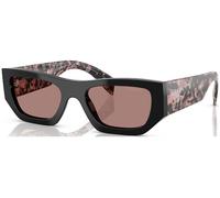 Prada Woman PR A01S 13P60B Sunglasses Acetate Black Brown Pillow Normal
