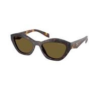 Prada PR A02S 17N09Z Woman Sunglasses Acetate Turtle Brown Butterfly Normal