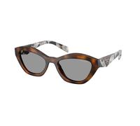 Prada PR A02S 20D50Q Woman Sunglasses Acetate Havana Grey Butterfly Normal