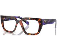 Prada Woman PR A03V 14O1O1 Optical frames Acetate Brown Transparent Geometric Normal