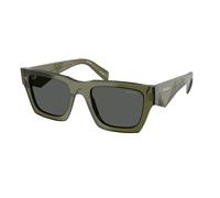 Prada Man Sunglass PR A06S - Frame color: Transparent Military, Lens color: Dark Grey