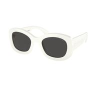 Prada PR A13S 1425S0 Woman Sunglasses Acetate White Grey Round Normal
