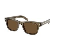 Prada PR A17S 18T70F Man Sunglasses Acetate Brown Brown Squared Normal