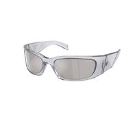 Prada PR A19S 12R2B0 Man Sunglasses Acetate Grey Grey Butterfly Mirrored Mirror