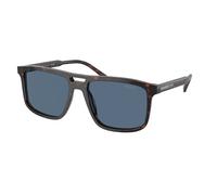 Prada PR A22S 17N06A Man Sunglasses Acetate Turtle Blue Squared Normal