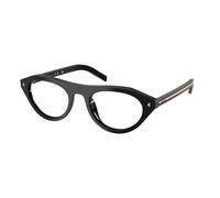 Prada PR B15S 16K60K Woman Sunglasses Acetate Black Transparent Geometric Normal