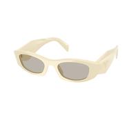 Prada Woman Sunglass PR B16S - Frame color: White Milk, Lens color: Light Brown