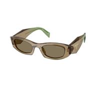 Prada PR B16S 29E90F Woman Sunglasses Acetate Brown Brown Round Normal