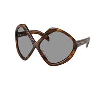 Prada PR B21S 20D50Q Woman Sunglasses Acetate Havana Grey Geometric Normal