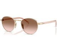 Prada Woman PR B52S ZVN0A6 Sunglasses Metal Gold Brown Pantos Normal Shaded