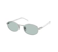 Prada PR B53S 1BC40N Woman Sunglasses Metal Silver Blue Round Normal