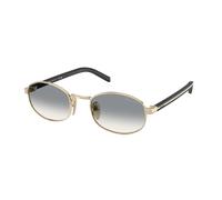Prada PR B53S ZVN02C Woman Sunglasses Metal Gold Grey Round Normal Shaded