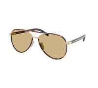 Prada PR B57S 21E10R Woman Sunglasses Steel Gold Yellow Pilot Normal