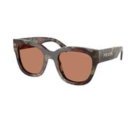 Prada PR C04S 22F90Q Woman Sunglasses Acetate Turtle Brown Squared Normal