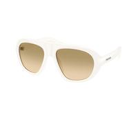 Prada PR C05S 17K20S Woman Sunglasses Acetate White Yellow Geometric Normal Nuanced