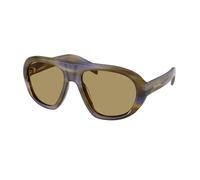 Prada PR C05S 23G70G Woman Sunglasses Acetate Brown Green Geometric Normal