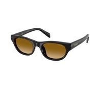 Prada PR C08S 16K10X Woman Sunglasses Acetate Black Yellow Cat Eye Normal Nuanced