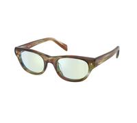 Prada PR C08S 27J20X Woman Sunglasses Acetate Brown Green Cat Eye Normal