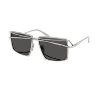 Prada PR C55S 28C08Z Men's Sunglasses Silver Size 58