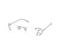 Prada Woman Sunglass PR C57S - Frame color: Argento Nouveau, Lens color: Clear Blue-Violet Light Filter