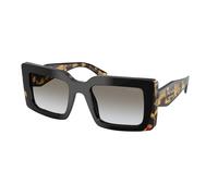 Prada PR D01S 0CD80L Woman Sunglasses Acetate Black Grey Squared Normal Nuanced
