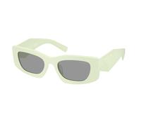 Prada PR D03SD 05K50Q Woman Sunglasses Acetate Green Grey Squared Normal
