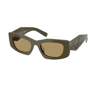 Prada PR D03SD 26J70G Woman Sunglasses Acetate Green Green Squared Normal