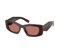 Prada PR D03SD 27I80W Woman Sunglasses Acetate Brown Bordeaux Squared Normal